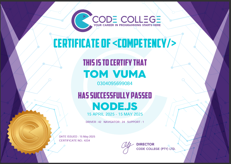 Node.js Certificate
