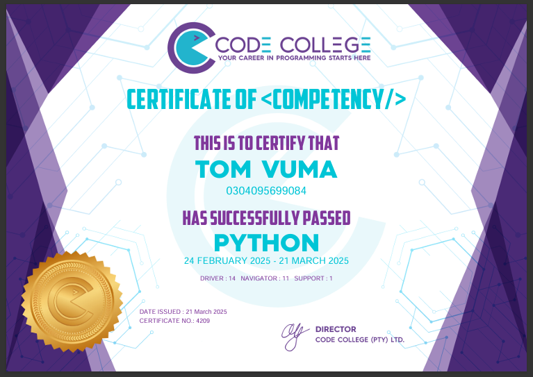 Python Certificate